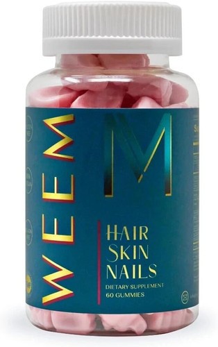 WEEM Hair Skin & Nails Gummies – Support Healthy Thick Full – Biotin Vitamins