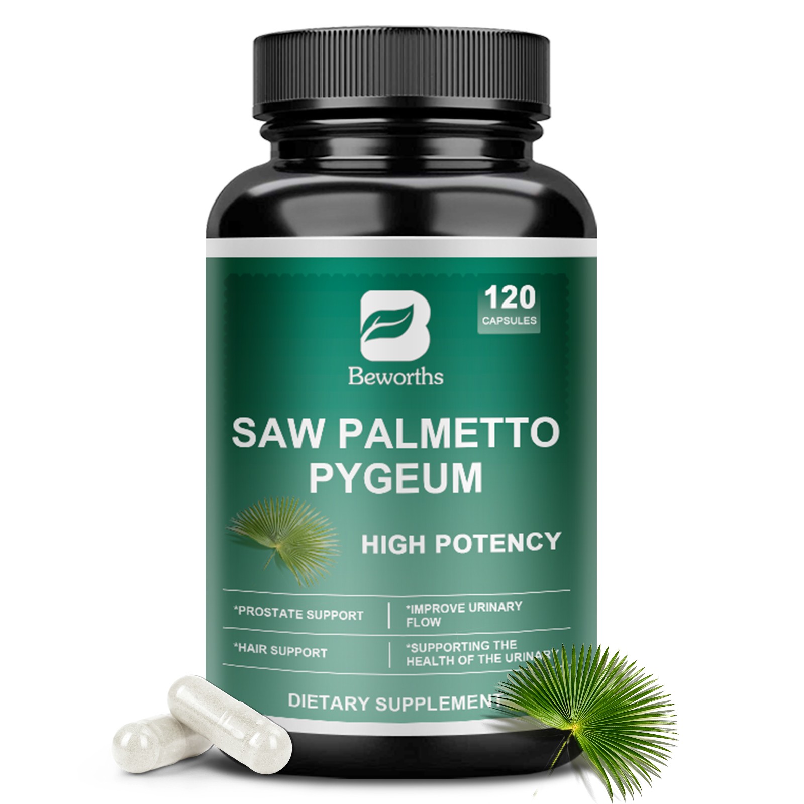 Saw Palmetto with Pumpkin Seed Oil – Supports Prostate Health & Hair Growth