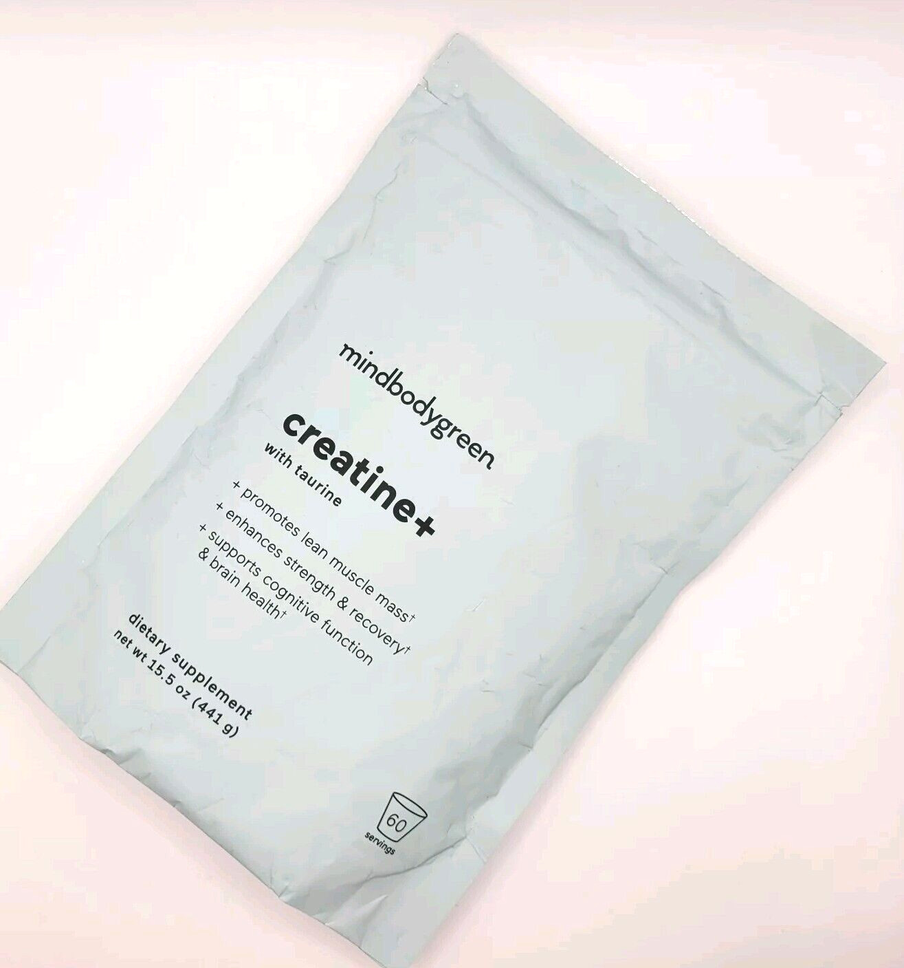 mindbodygreen Creatine+ with Taurine 60 Servings / 15.5oz Powder – Creatine +