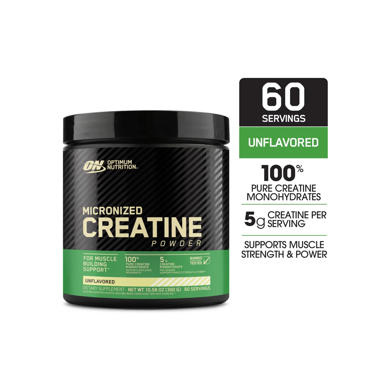 Optimum Nutrition, Micronized Creatine Powder, Unflavored 60 Servings[FAST SHIP]