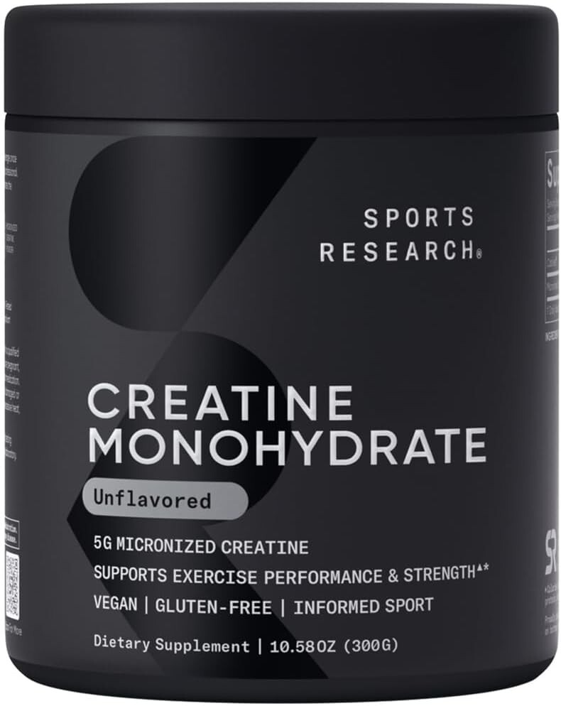 Sports Research Creatine Monohydrate – Gain Lean Muscle Improve Performance a…