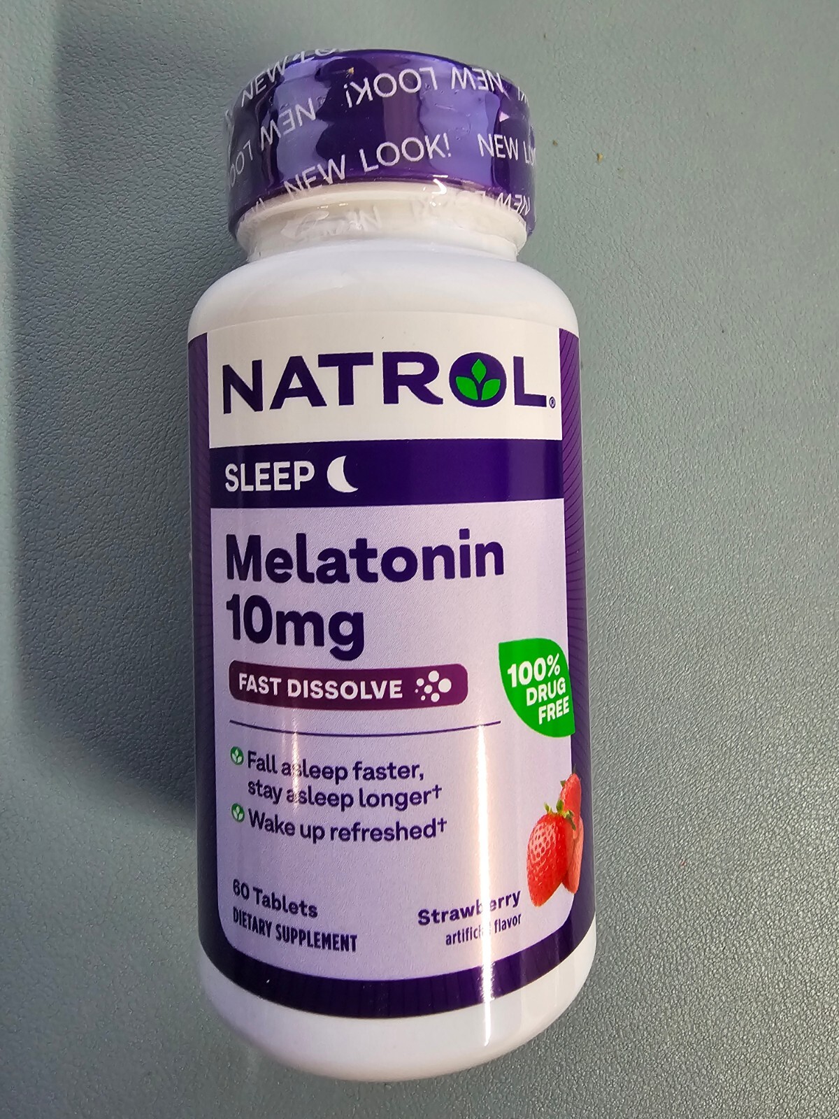 Natrol Melatonin Sleep 10mg Strawberry 60 Fast Dissolve tablets
