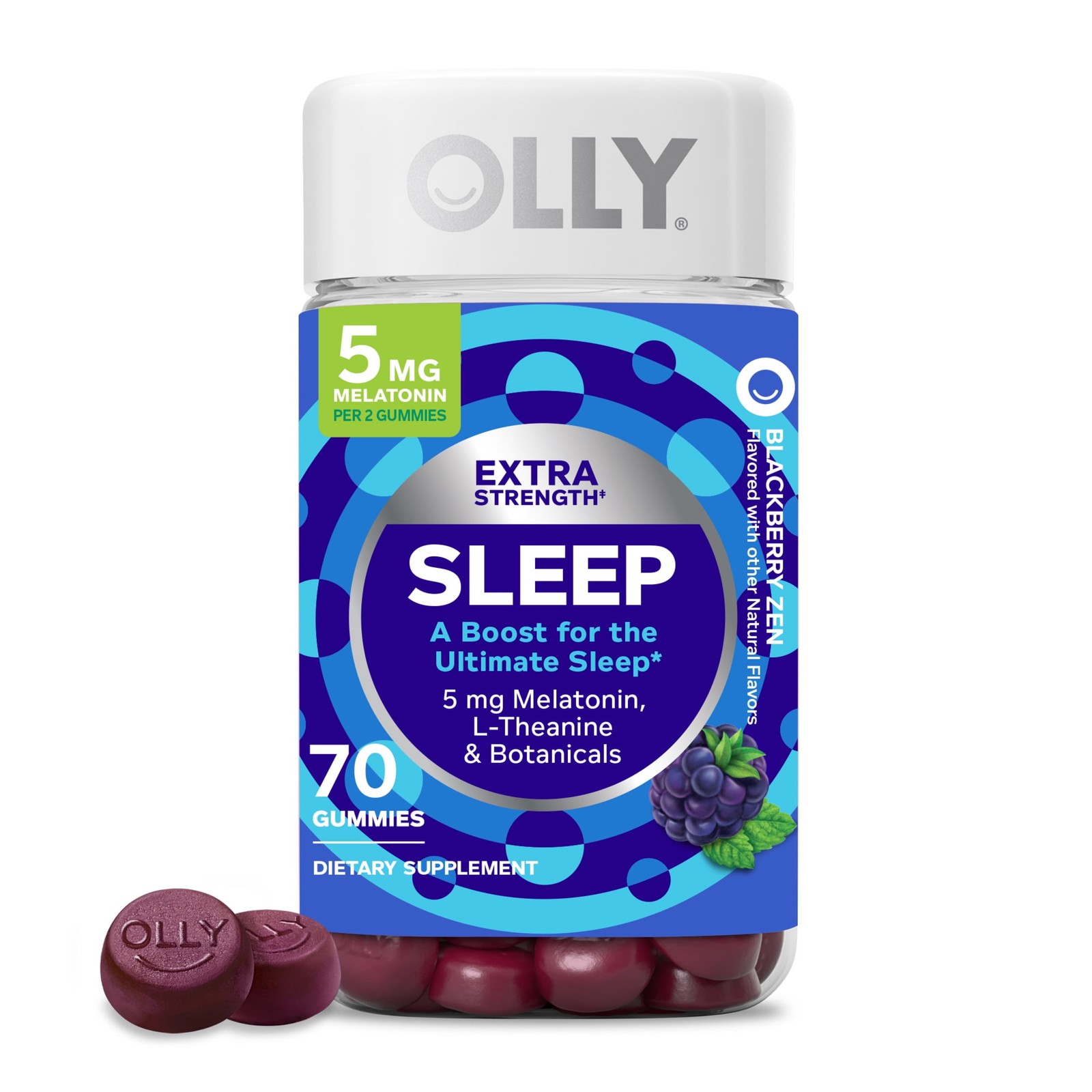 Olly Extra Strength Sleep Gummies, 5mg Melatonin, 70ct