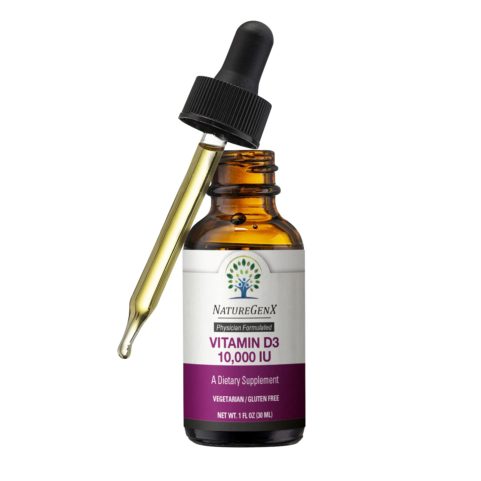 All Natural Doctor Formulated Non-GMO Liquid Vitamin D3 10,000 IU, Orange Flavor