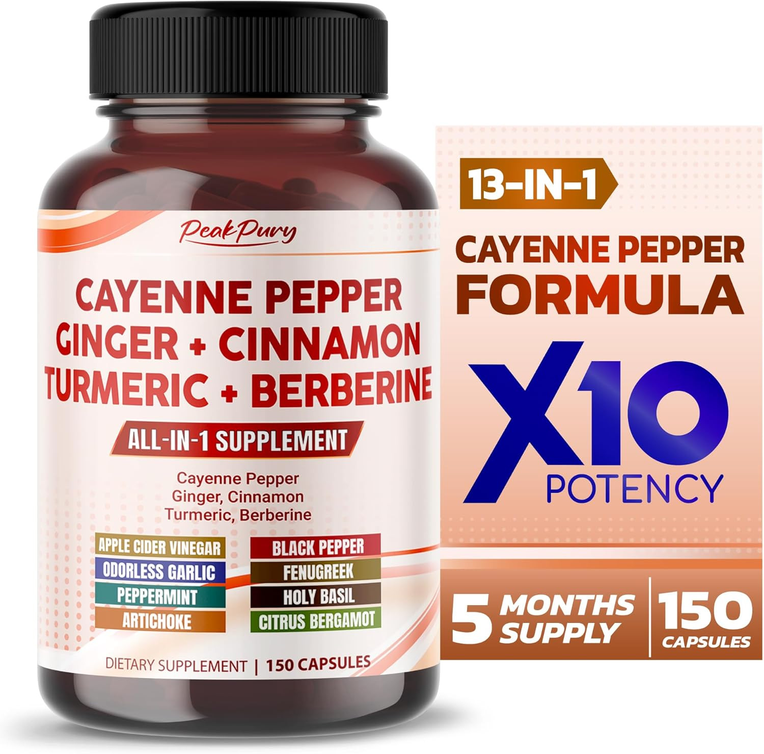 Cayenne Pepper 8000Mg Ginger 3000Mg Turmeric 2500Mg Berberine 2500Mg – Digestion