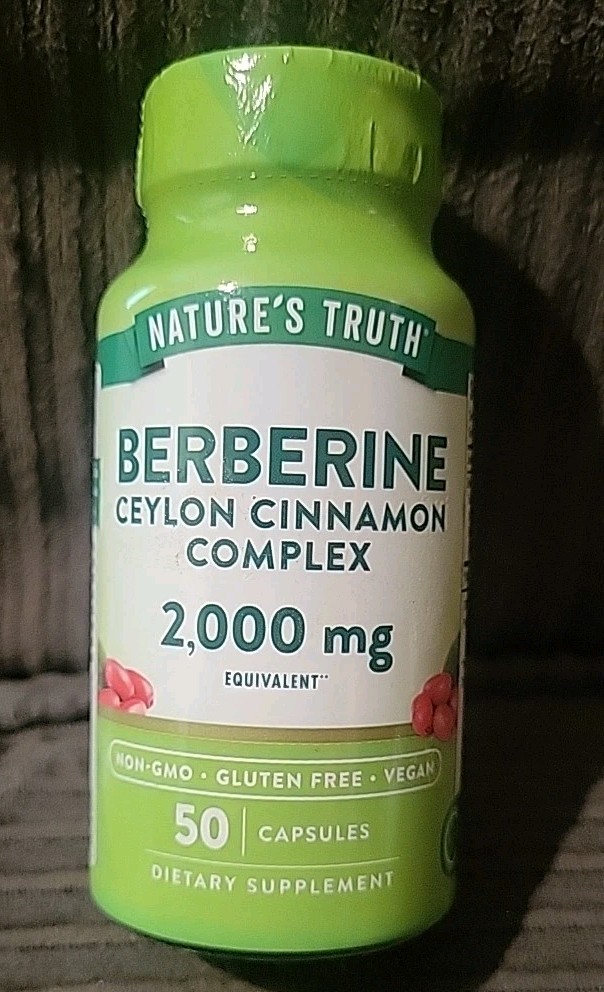 Nature’s Truth Berberine Ceylon Cinnamon Complex 2,000mg (50 Caps) ~EXP: 10/27