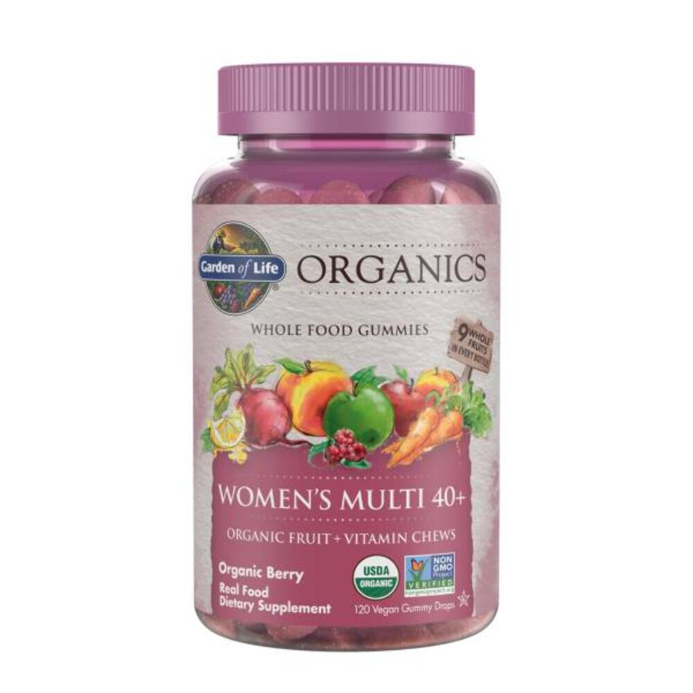 10/26 Garden of Life Organics Women 40+ Gummy Vitamins – Berry – Certified Organ