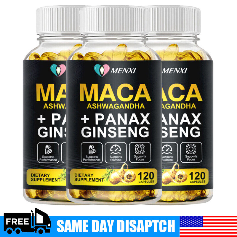 Organic Maca Root Capsules | 360 Pills | Peruvian Maca Extract for Men & Women