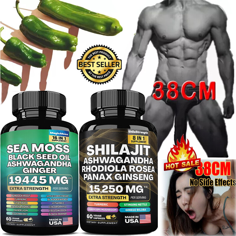 Sea Moss & Shilajit (Black Seed Oil, Turmeric, Ashwagandha, Ginger, Vitamin D)