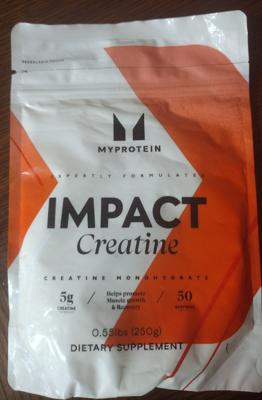 Myprotein Impact Creatine Monohydrate Powder .55lb 50Servings Pure Unflavored