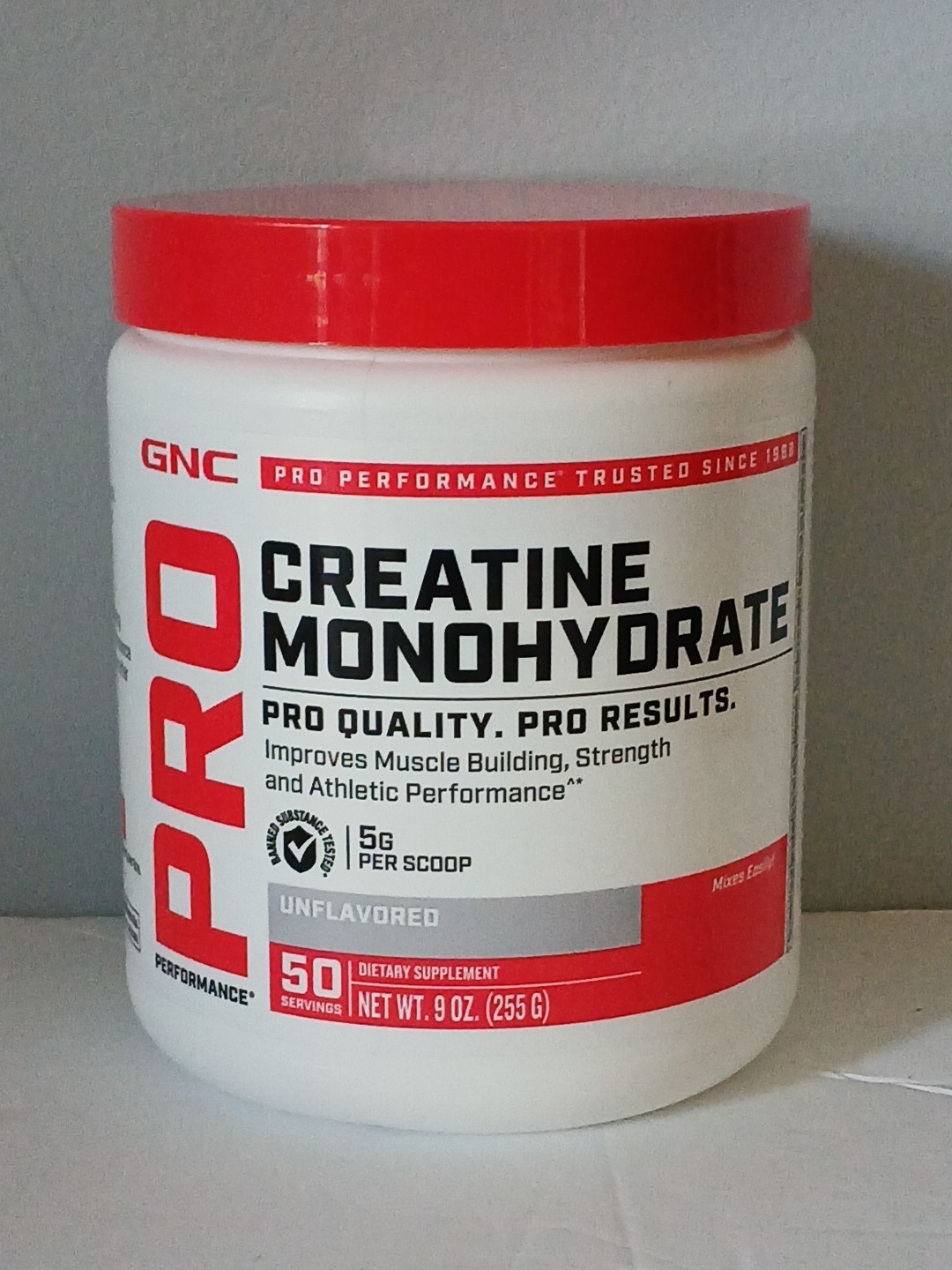 GNC ProPerformance Creatine Monohydrate 50 Servings. Exp 04/2029