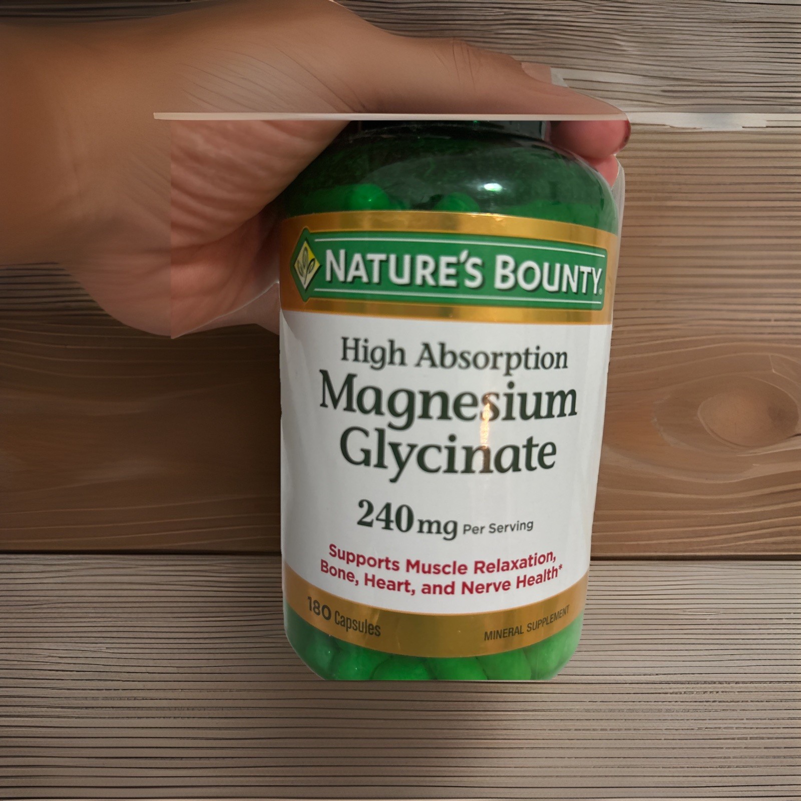 Nature’s Bounty Magnesium Glycinate 240 mg, 180 Ct. (FREE SHIPPING)