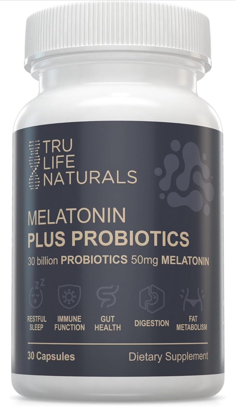 Melatonin 50Mg plus Probiotics 30 Bill Cfu/Better Sleep/Night Formula/Sleep Supp