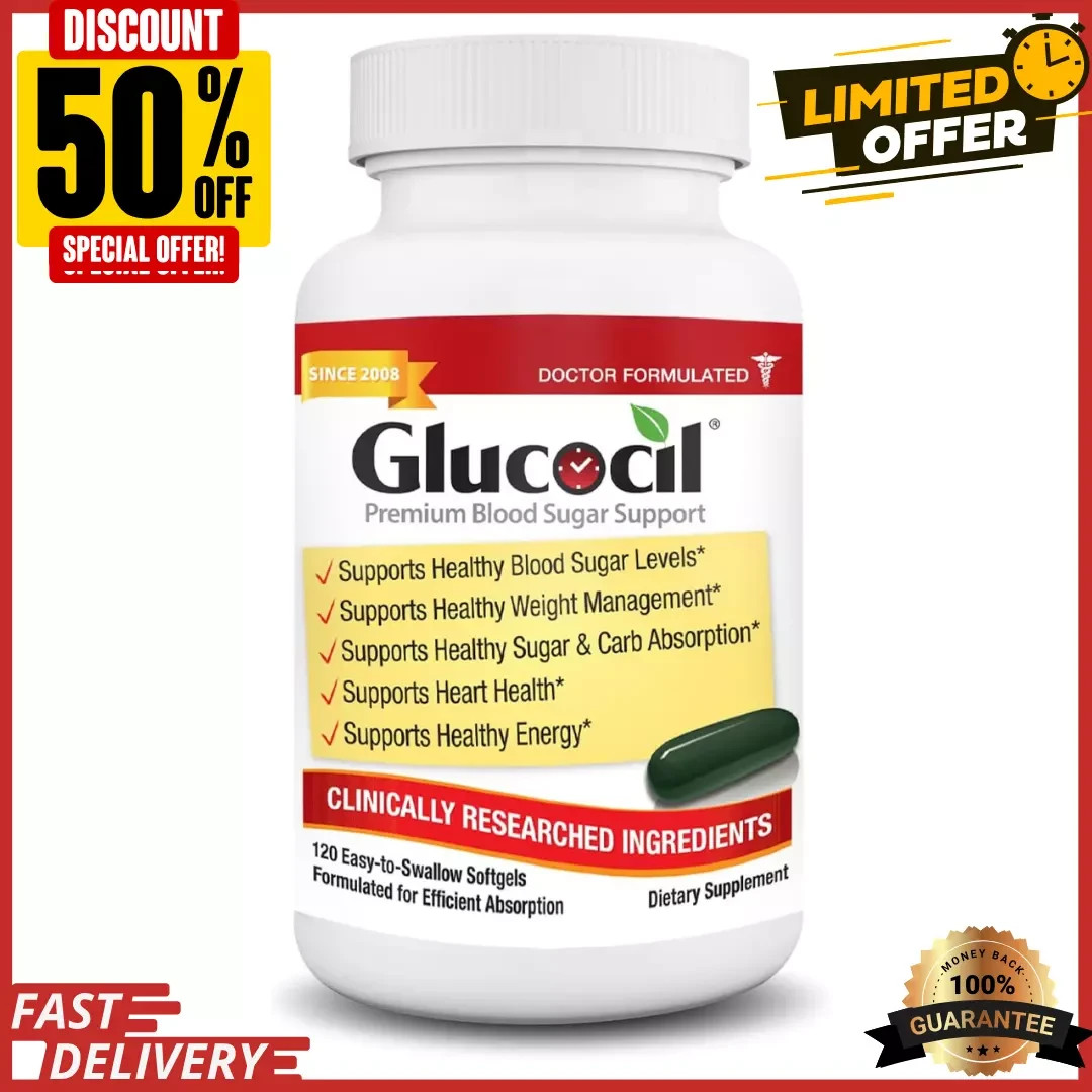 Glucocil 30-Day Supply 120CT – Premium Blood Sugar Support 2+ Million Sold