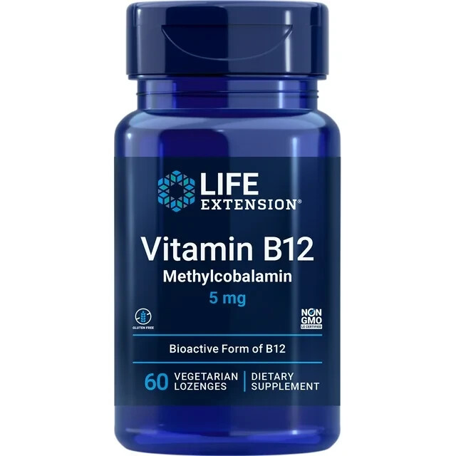 Vitamin B12 Methylcobalamin 5 mg, 60 vegetarian lozenges