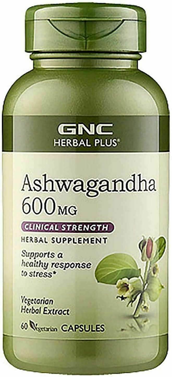 GNC Herbal Plus  Ashwagandha 600mg 60 capsules(EXP:12/2027)