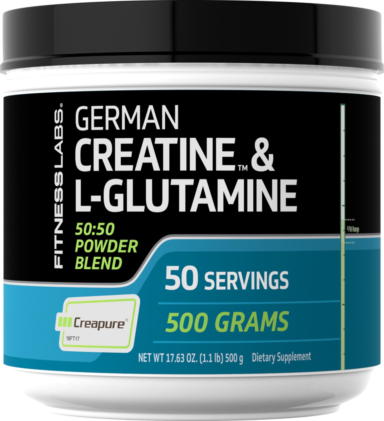 German Creatine and L-Glutamine Powder | 1.1 lbs | by Fitness Labs