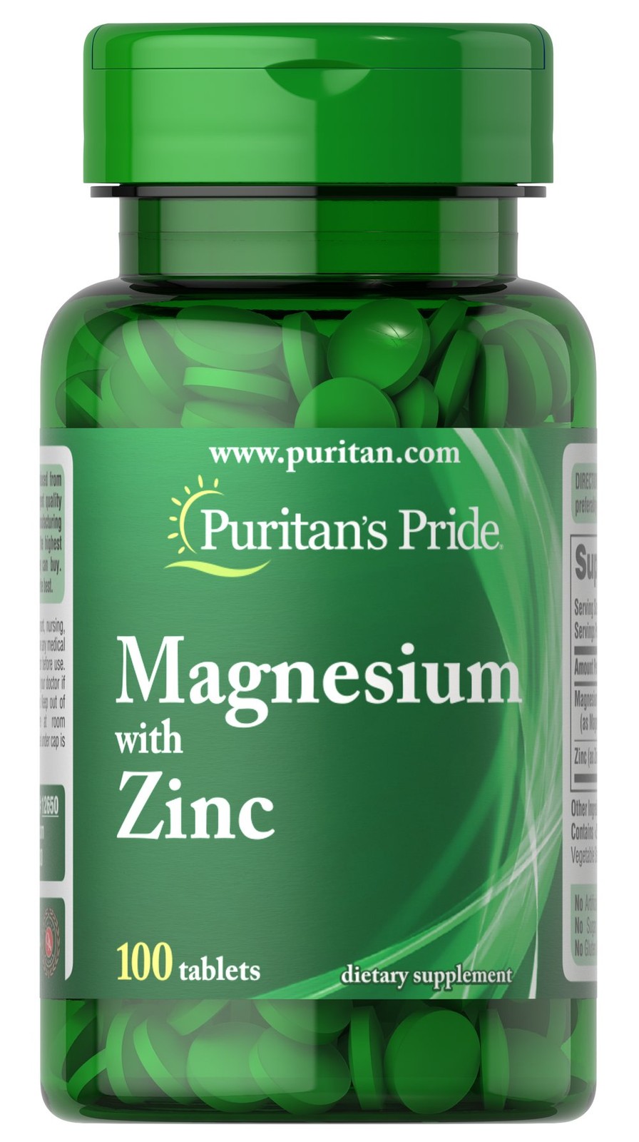 Puritan’s Pride Magnesium with Zinc – 100 Tablets