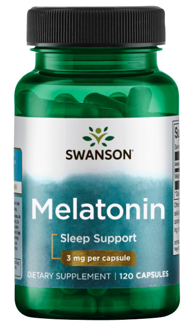Swanson  Melatonin – 100% Drug Free 3 mg 120 Caps – Exp 9/27