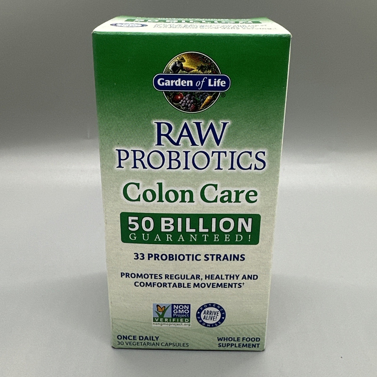 Garden of Life RAW Probiotics Colon Care 50 Billion  Guaranteed 30 capsules