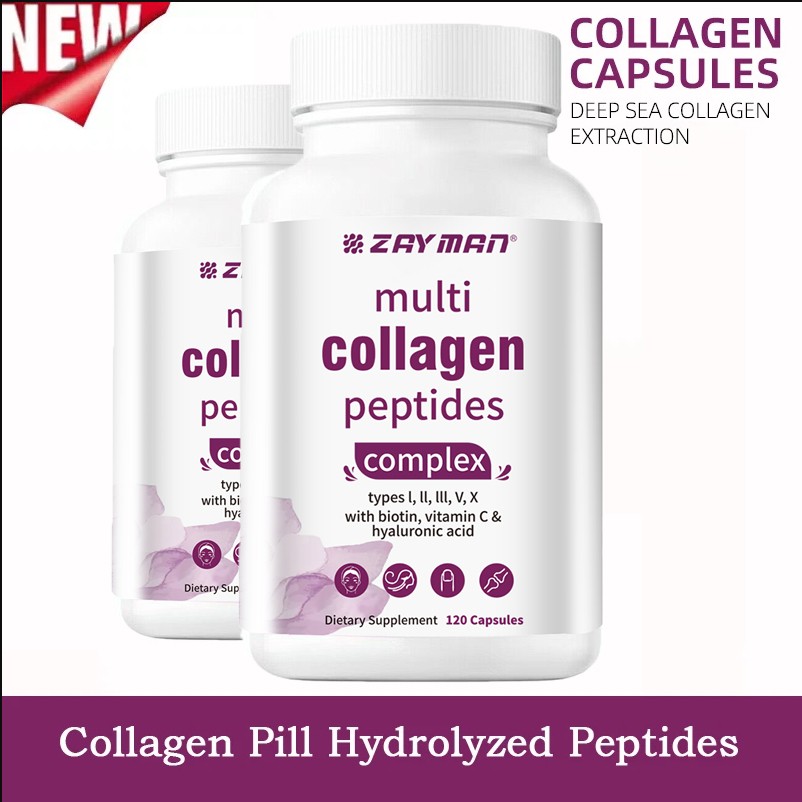 1-3 Multi Collagen Complex 360 Capsules Type I II III V X Good For Skin Women