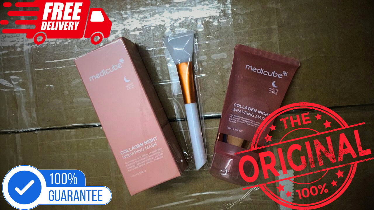 MEDICUBE Collagen Wrapping Mask 2.53 oz / 75ml Renewal Night Care Mask Cream
