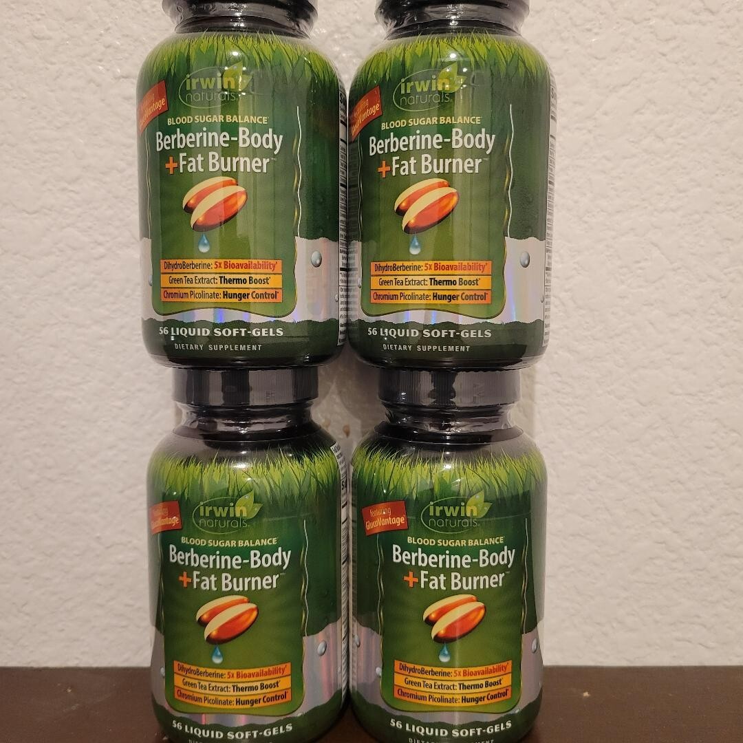 Irwin Naturals Balance Berberine-Body + Fat Burner 56 SOFTGEL Each 4 Bottles