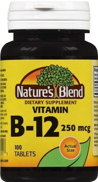 Nature’s Blend Vitamin B 12  250 mcg  100 Tabs