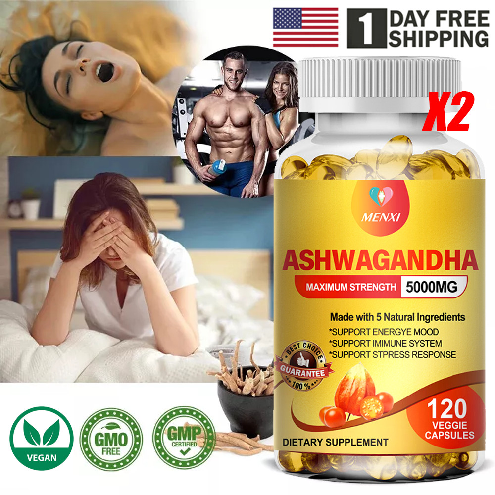 KSM-66 Ashwagandha 5000mg 240Capsules INCREASES STRENGTH&ENDURANCE,SUPPORTS MOOD