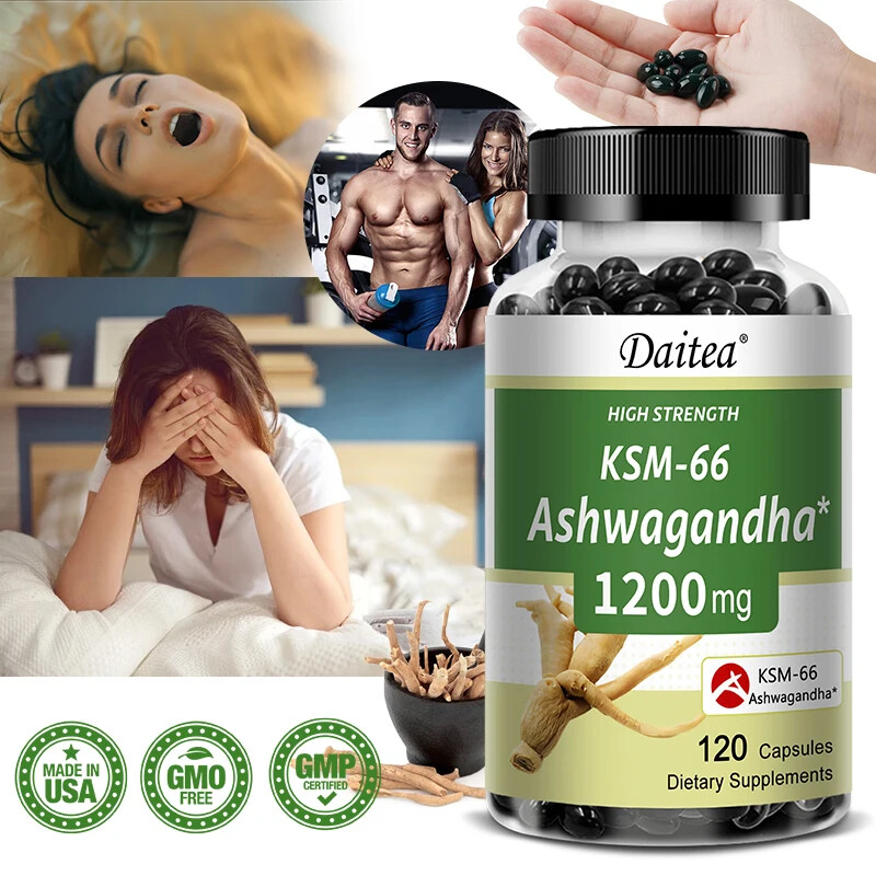 Organic Ksm-66 Ashwagandha 1200 Mg Softgels – Supports Energy, Reduces Anxiety