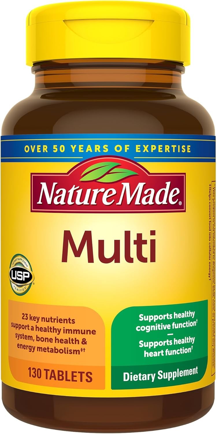 Nature Made Multivitamin Tablets with Vitamin D3 and 130 Count (Pack of 1)