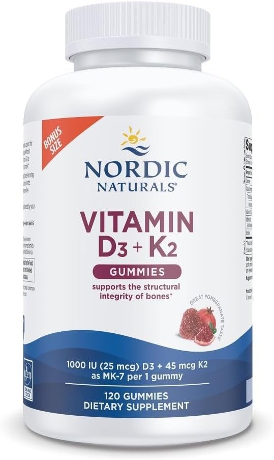 Nordic Naturals Vitamin D3+K2 Gummies 120 gummies