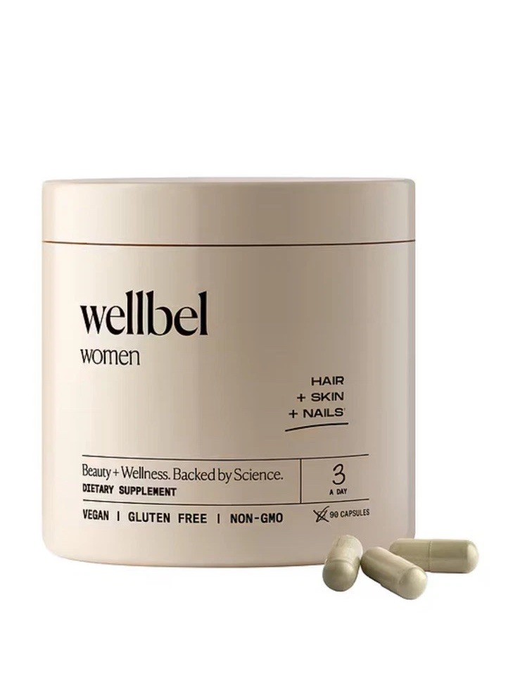 Women Hair + Skin + Nail Supplement Wellbel 90 Capsules 09/27