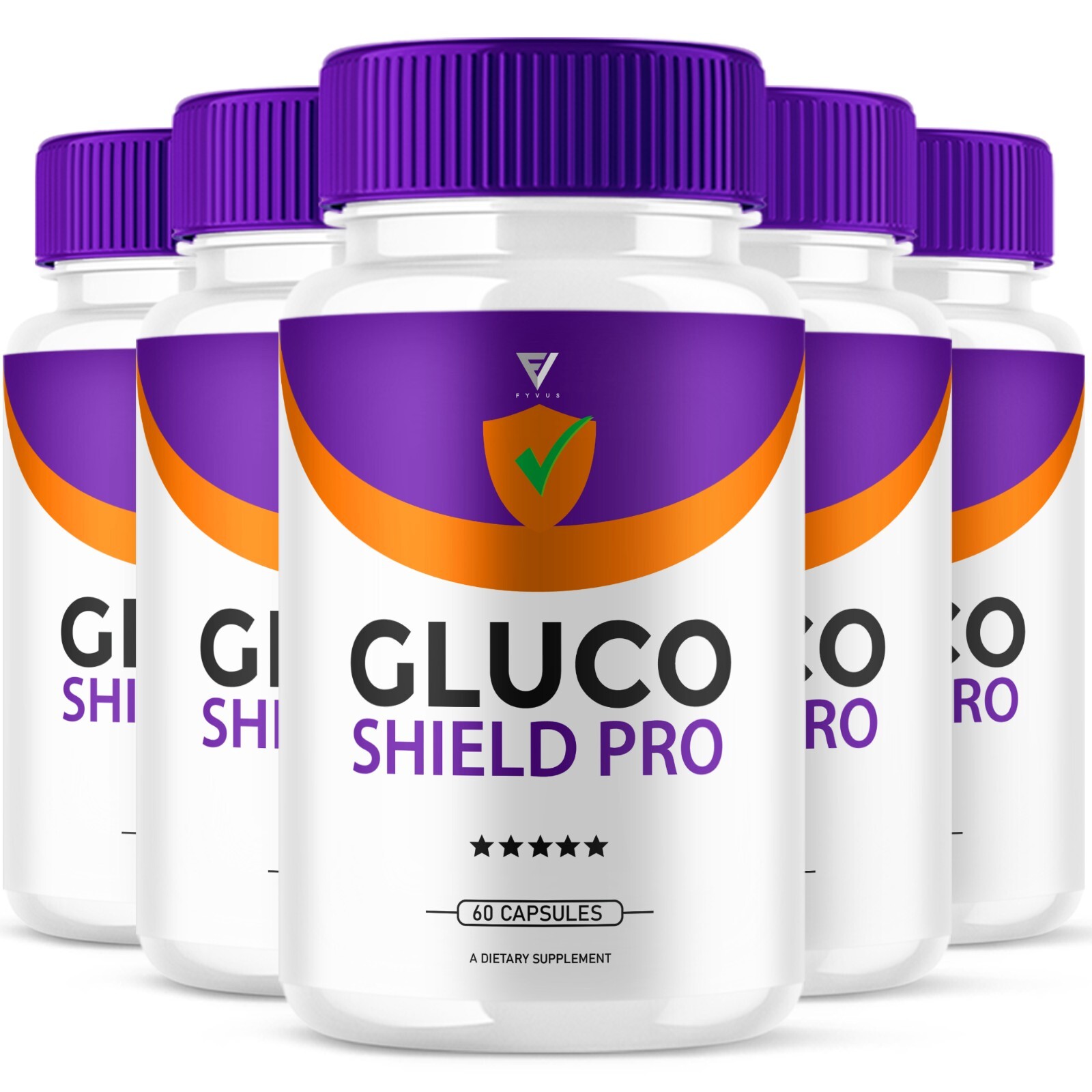 (5 Pack) Gluco Shield Pro Blood Support Supplement GlucoShield (300 Capsules)
