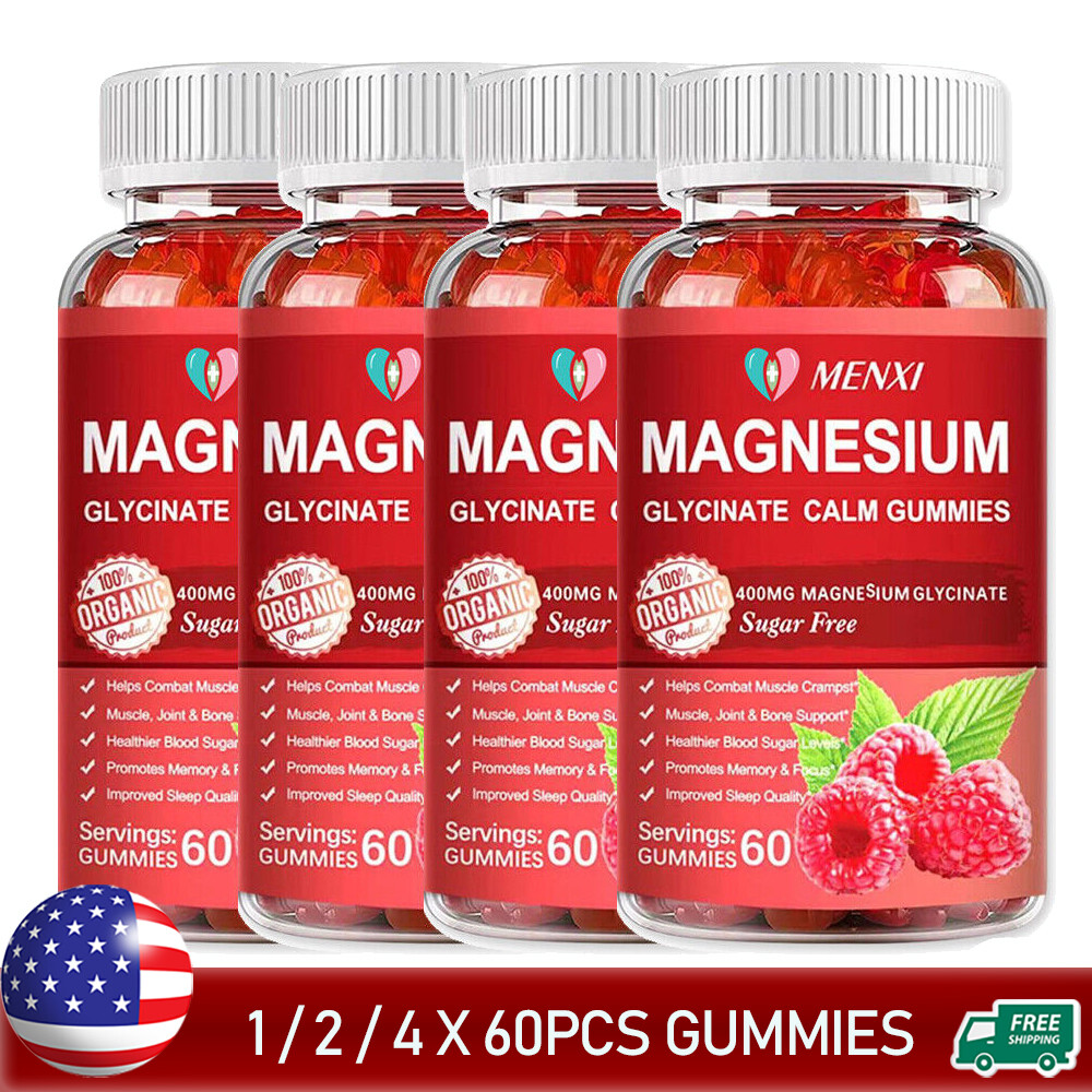 Magnesium Glycinate Gummies Sleep Support, Muscle Relaxation,60/120/240 Gummies