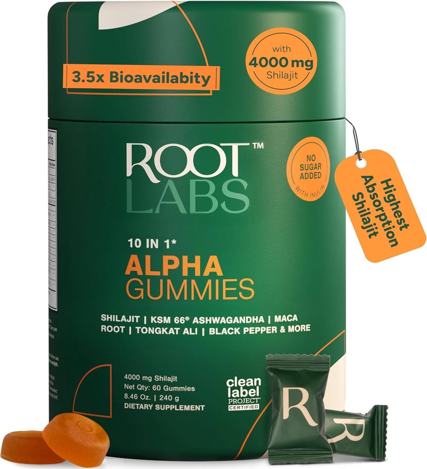 Root Labs 10-1 Alpha Shilajit Gummies | 4000mg Shilajit with ShilAbsorb® | KS…