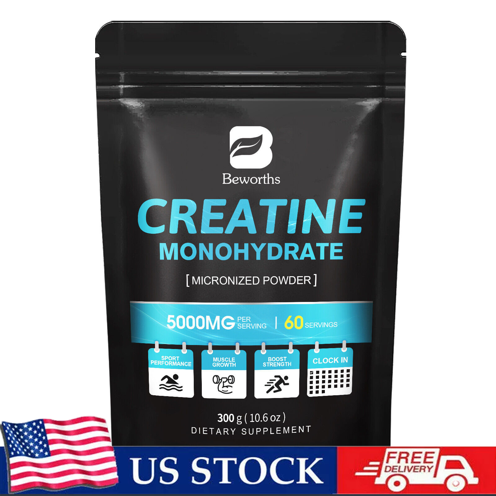 Micronized Creatine Monohydrate Powder Pure Micronized Muscle Growth-300g