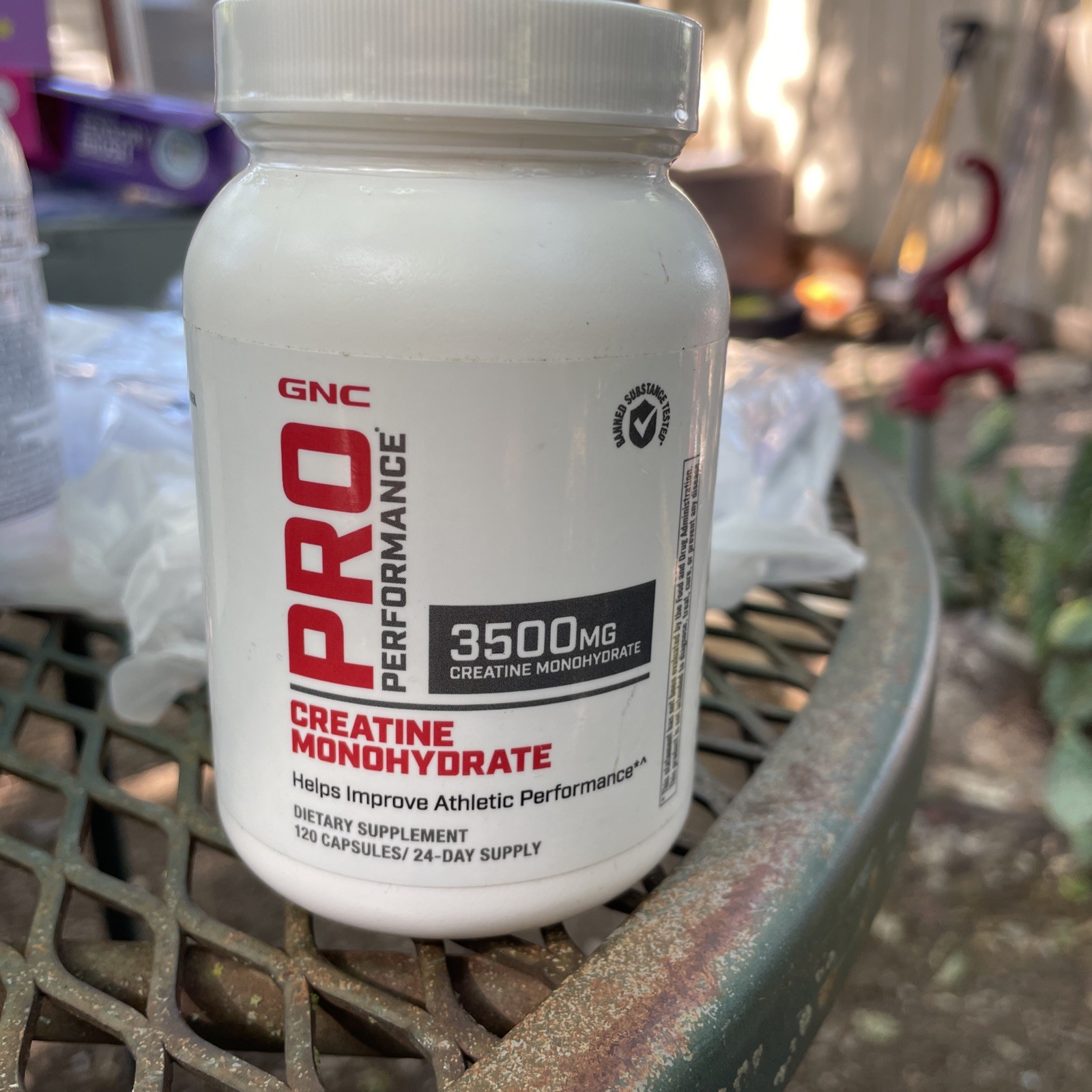 GNC Pro Performance Creatine Monohydrate 3500mg – 120 Capsules, Outdated 06/25