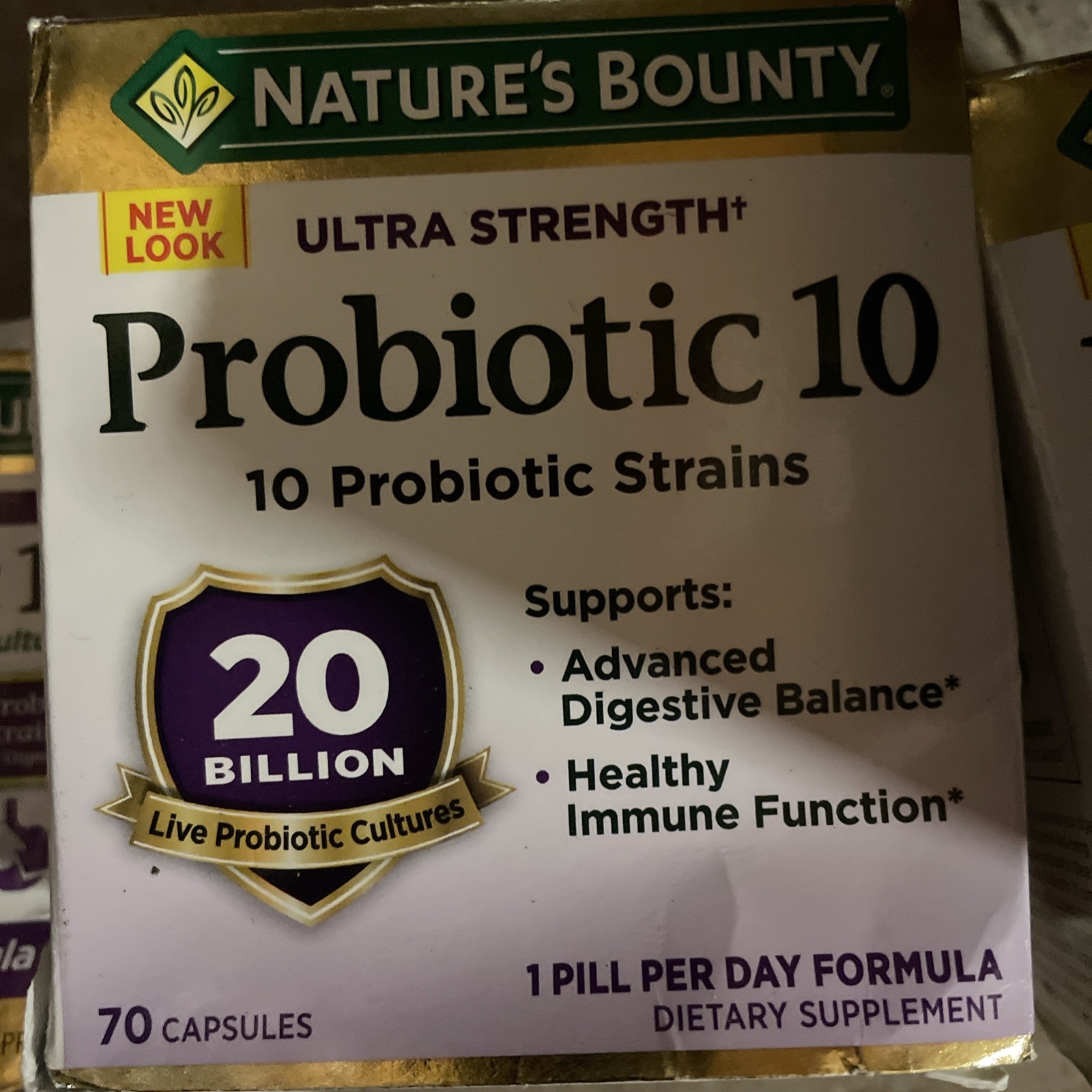 Nature’s Bounty Ultra Strength Probiotic 10 – 70 Capsules Ct Exp. 1/26