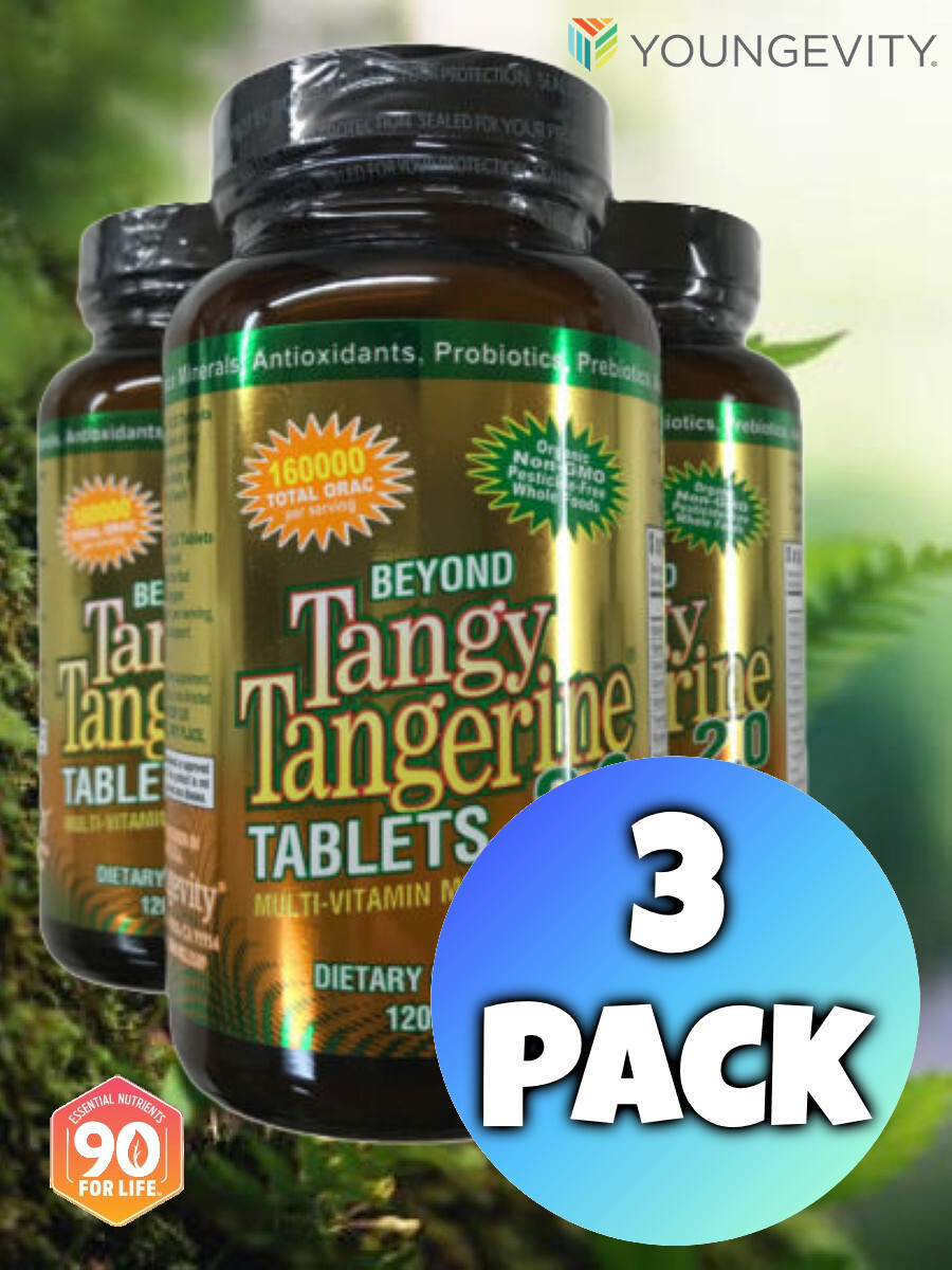 Youngevity Dr. Wallach Beyond Tangy Tangerine BTT 2.0 Tablets ( 3 Pack)