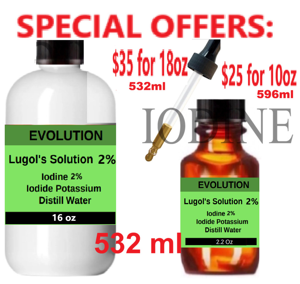 2% Lugol’s Solution Iodine with Potassium Iodide. See best offer here!