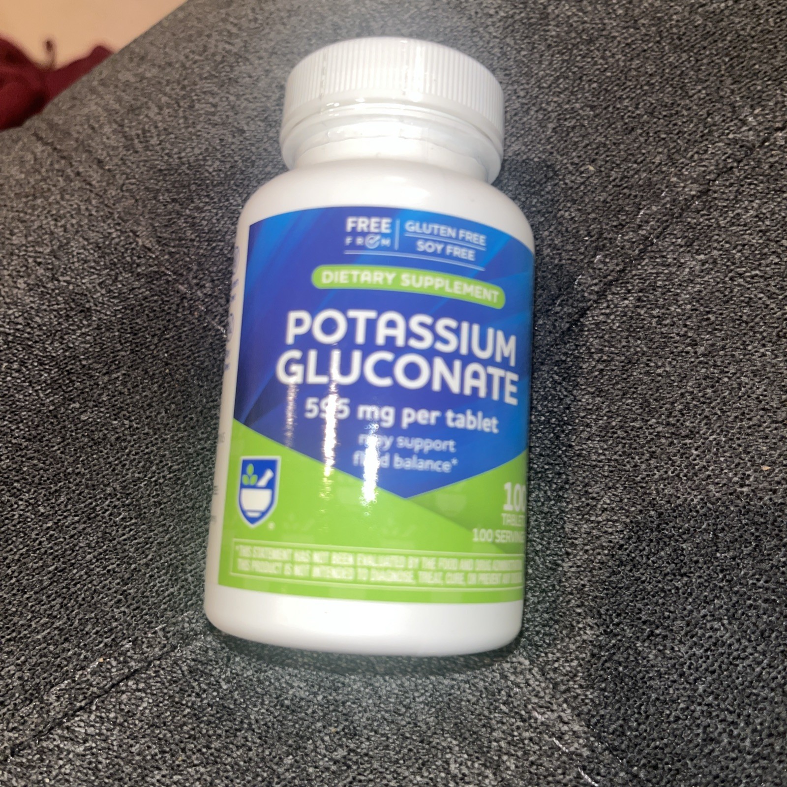 Rite Aid Potassium Gluconate 595 Mg Tablets 2/27 Free Ship