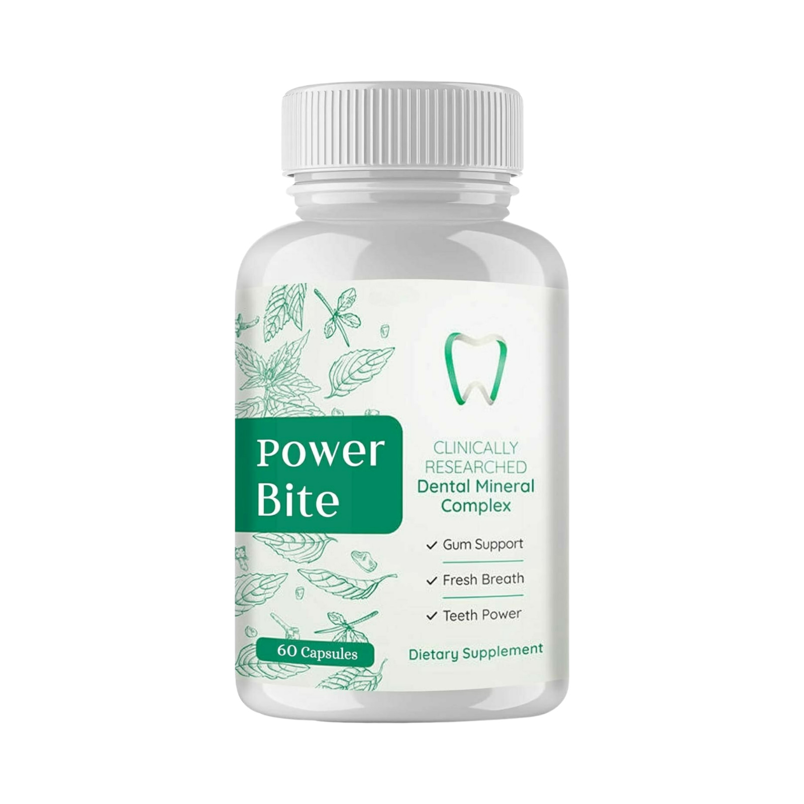 Power Bite Oral Pills – Dietary Supplement For Teeth & Gums -60 Capsules