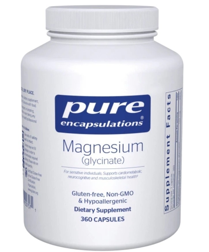 Pure Encapsulations Magnesium (glycinate) 120mg – 360 Capsules Exp: 2028