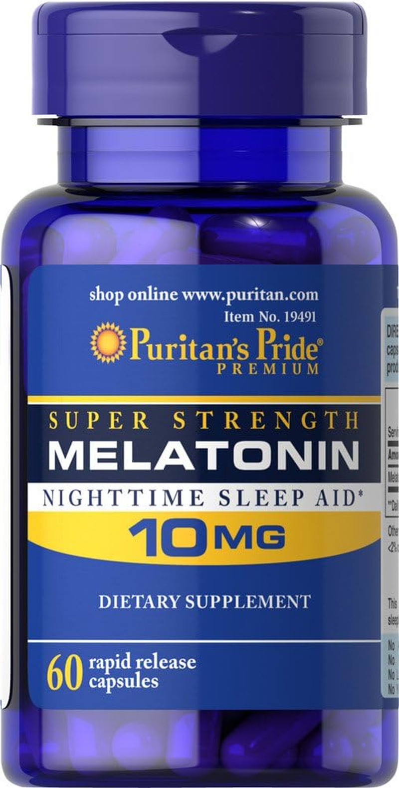 Premium Super Strength Melatonin 10Mg Sleep Aid, Dietary Supplement for Sound, R