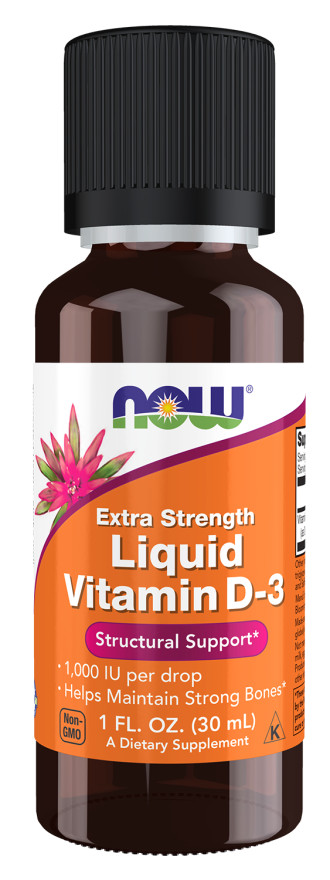 Now Extra Strength Liquid Vitamin D-3 1 fl oz 1000 IU per drop (EXP 11/25)