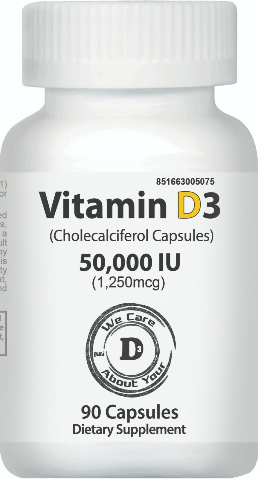 Vitamin D3 50,000 IU | 90 Veggie Caps | FREE SHIPPING