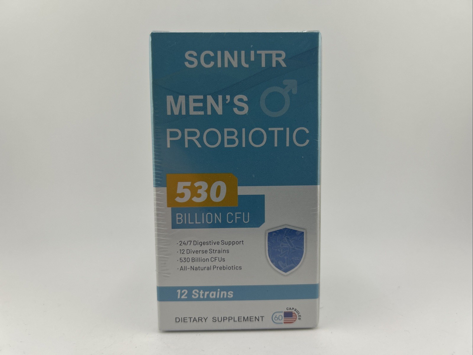 Men’s Probiotics – 530 Billion CFU 12 Strains for Gut & Digestive Health Support