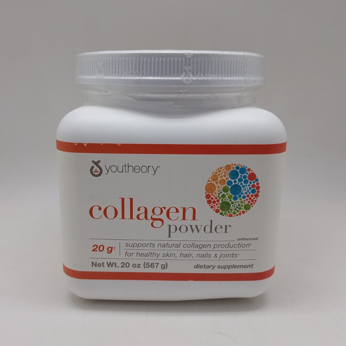 Youtheory Collagen Powder 20oz Unflavored – Hydrolyzed Collagen Peptides