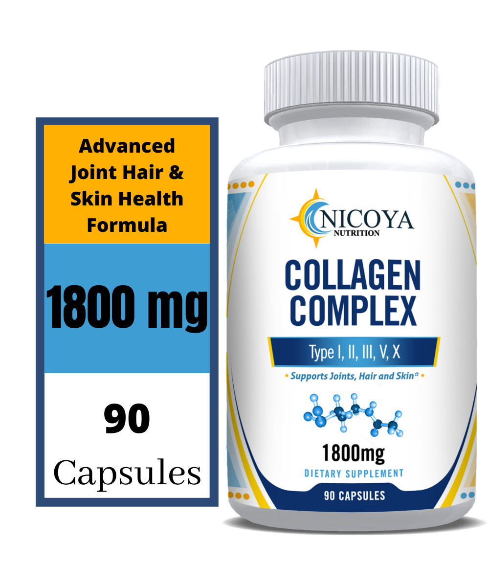 Natural Collagen Peptides 1800mg Anti Aging Skin Collagen Pills l, ll, lll, V, X